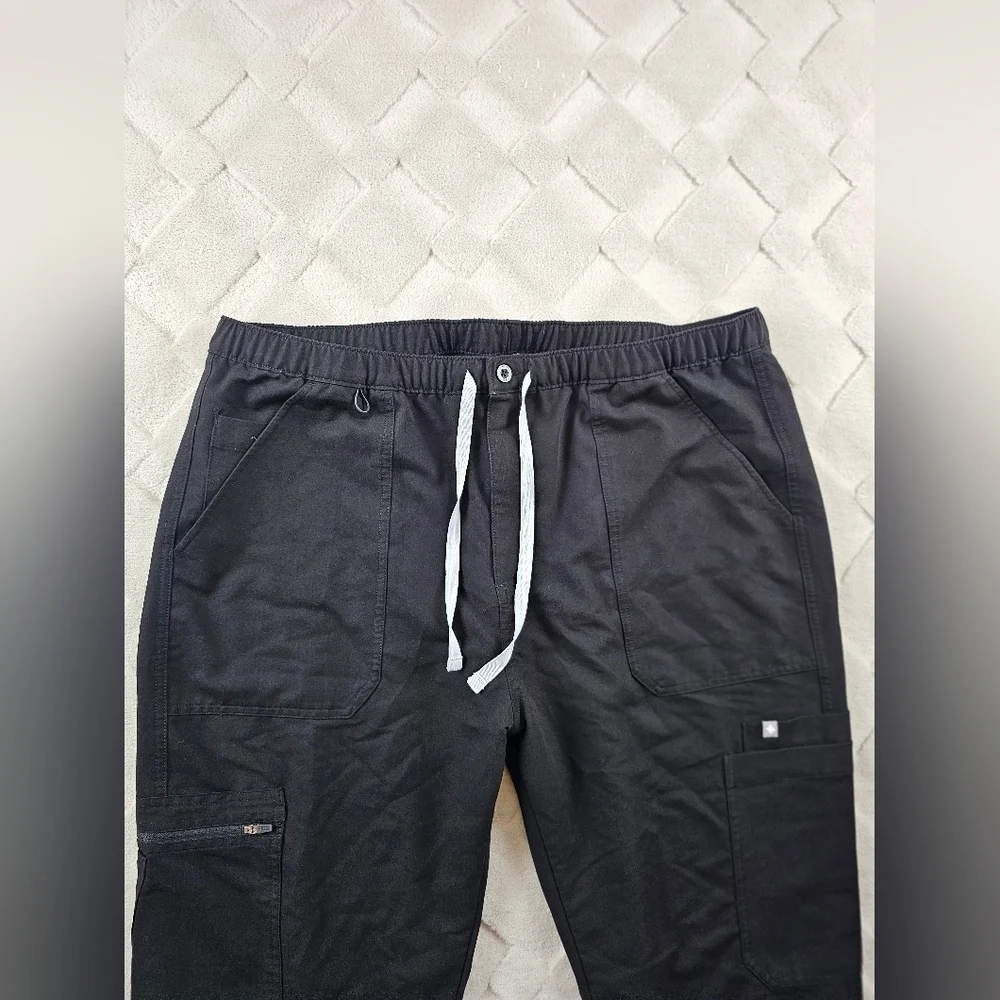 Figs Cairo Cargo Scrub Pants Mens 2XL Black Medical Nurse Work Wear